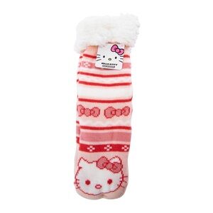 Hello Kitty cozy Warmers Striped Pink and White Socks